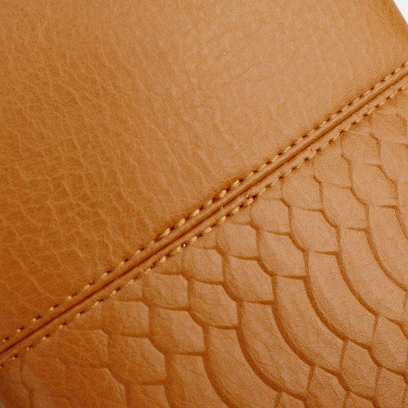 Dame Imiteret Læder Retro Stor Kapacitet 6.3 Tommer Telefontaske Multi-slot Kortholder Clutch Tegnebog