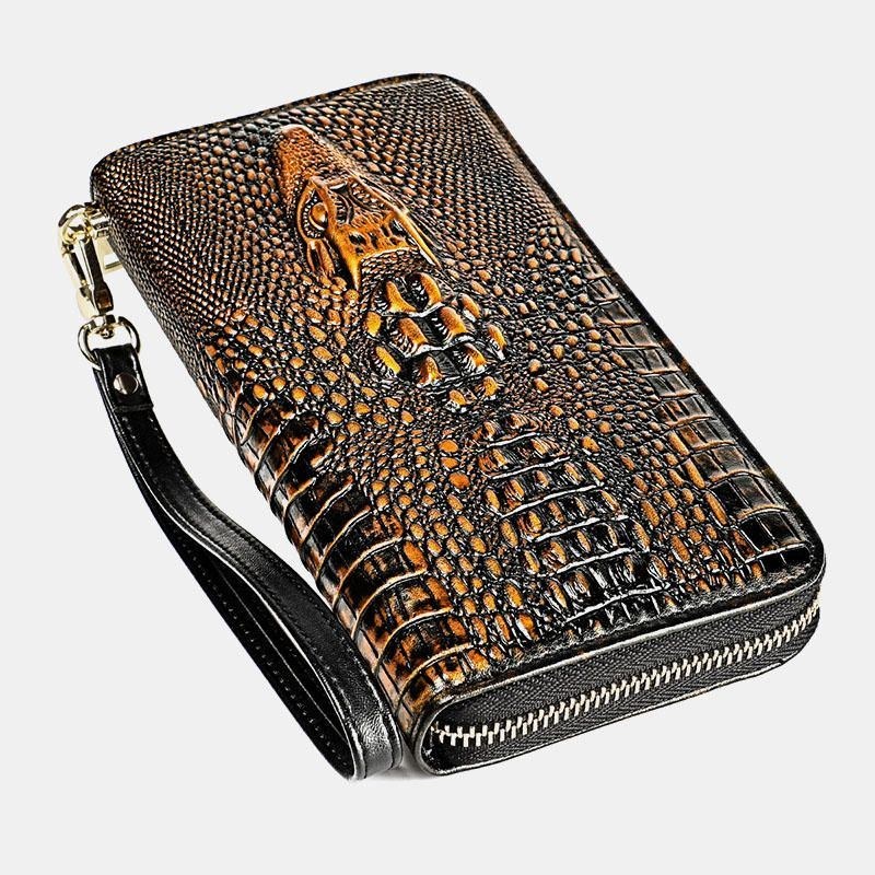 Herre Ægte Læder Blocking Wallet Clutches Tasker