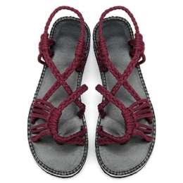 Bohemia Bandage Slip On Kvinder Flade Sandaler Sko