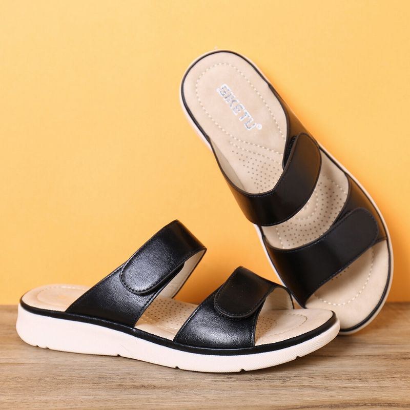 Dame Åben Tå Krogløkke Blød Sål Summer Beach Casual Flade Sandaler