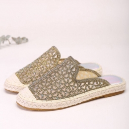Dame Casual Rhinestone Komfortable Bærbare Flade Rygløse Sandaler
