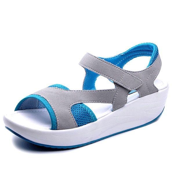Dame Casual Wedge Sandaler Åndbar Rocker Sole Sko