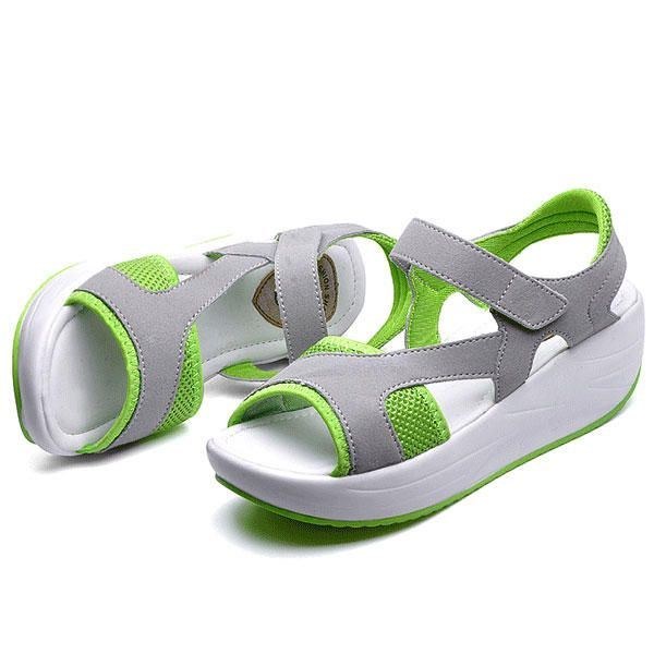 Dame Casual Wedge Sandaler Åndbar Rocker Sole Sko