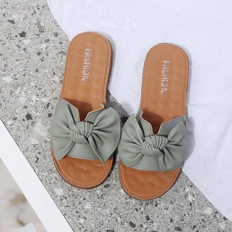 Dame Ensfarvet Decor Flats Smarte Sandaler | skoogtasker.com