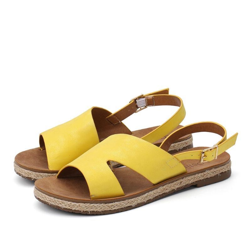 Dame Single Strap Casual Slingback Flade Sandaler