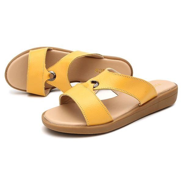 Dame Sommer Chic Strandsandaler Åndbare Slip-on Flat Slippers