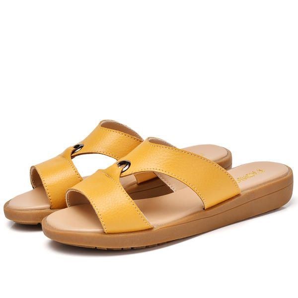 Dame Sommer Chic Strandsandaler Åndbare Slip-on Flat Slippers