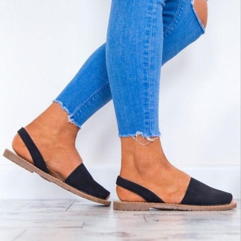 Dame Sommer Fisk Mund Slip On Sandaler Sko