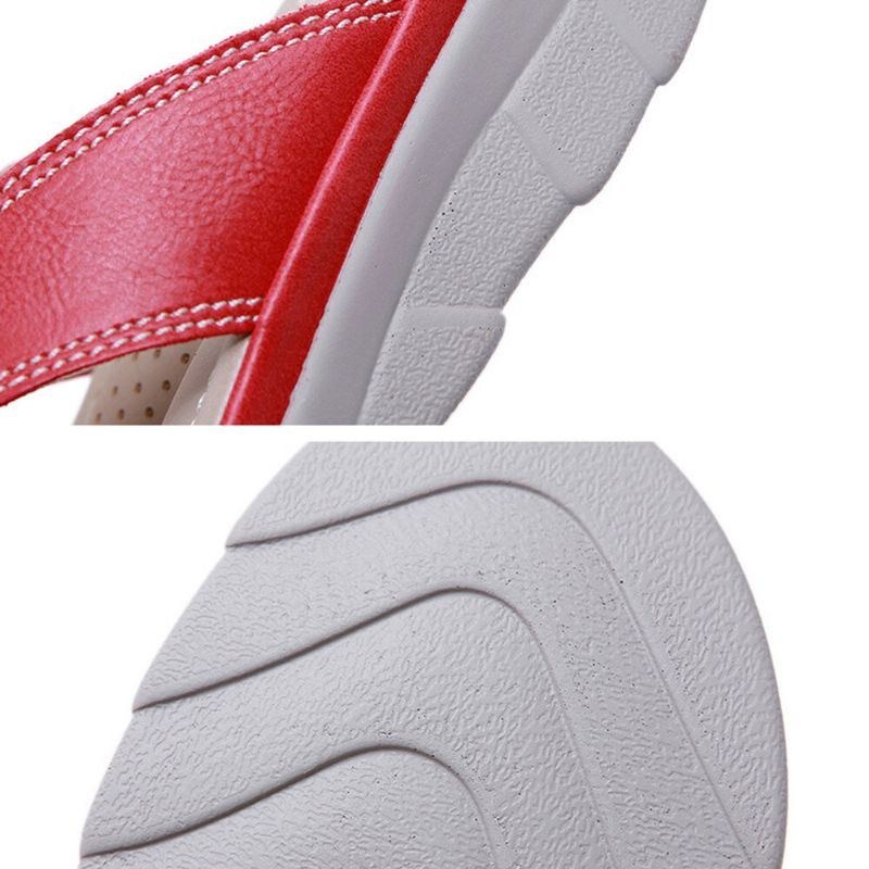 Dame Stor Størrelse Stitching Flip Flops Strand Flade Casual Sandaler