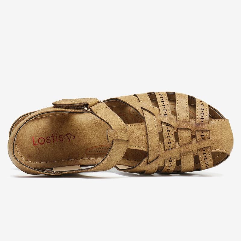 Dame Udskæring Krogløkke Åndbar Casual Wedge Sandaler