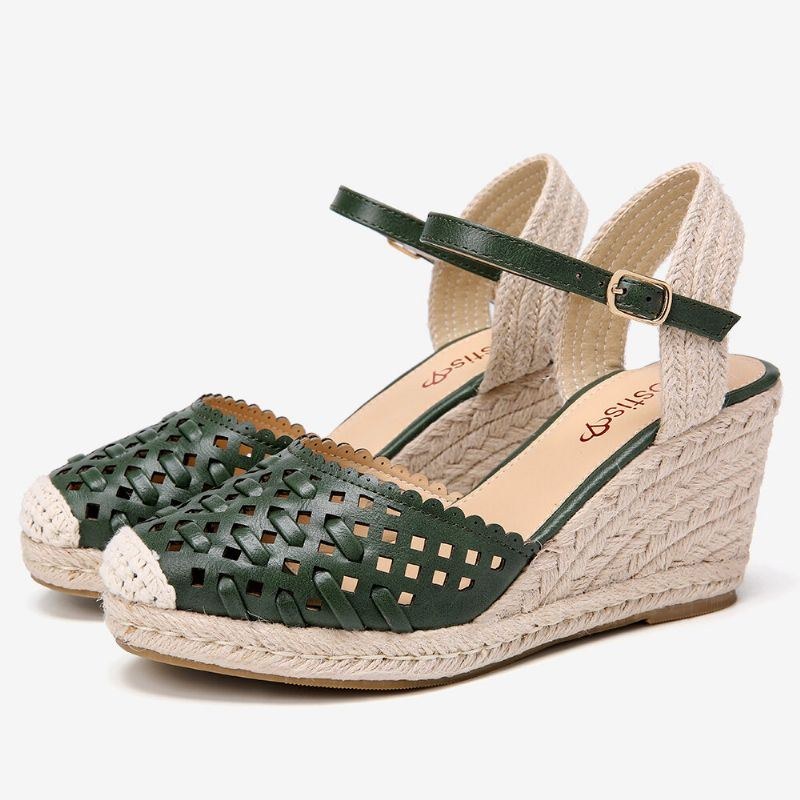 Dame Vævet Hule Espadriller Kilesandaler