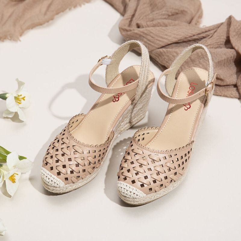 Dame Vævet Hule Espadriller Kilesandaler