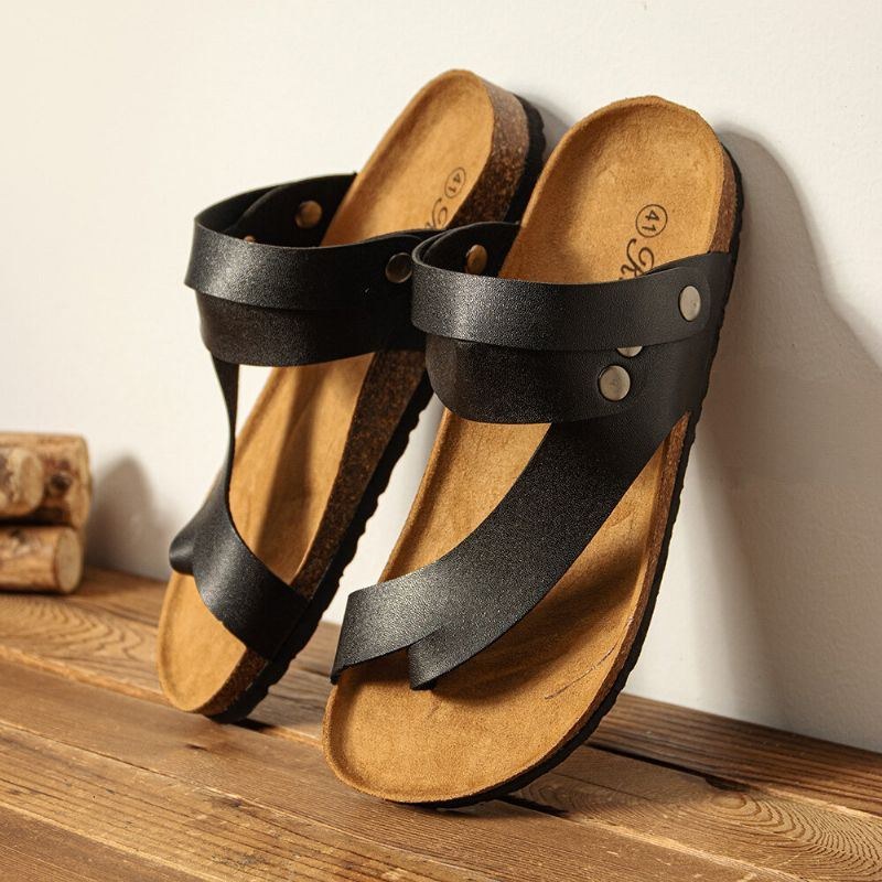 Herre Åndbar To-vejs Slip-on Skridsikker Kork Bund Casual Sandaler