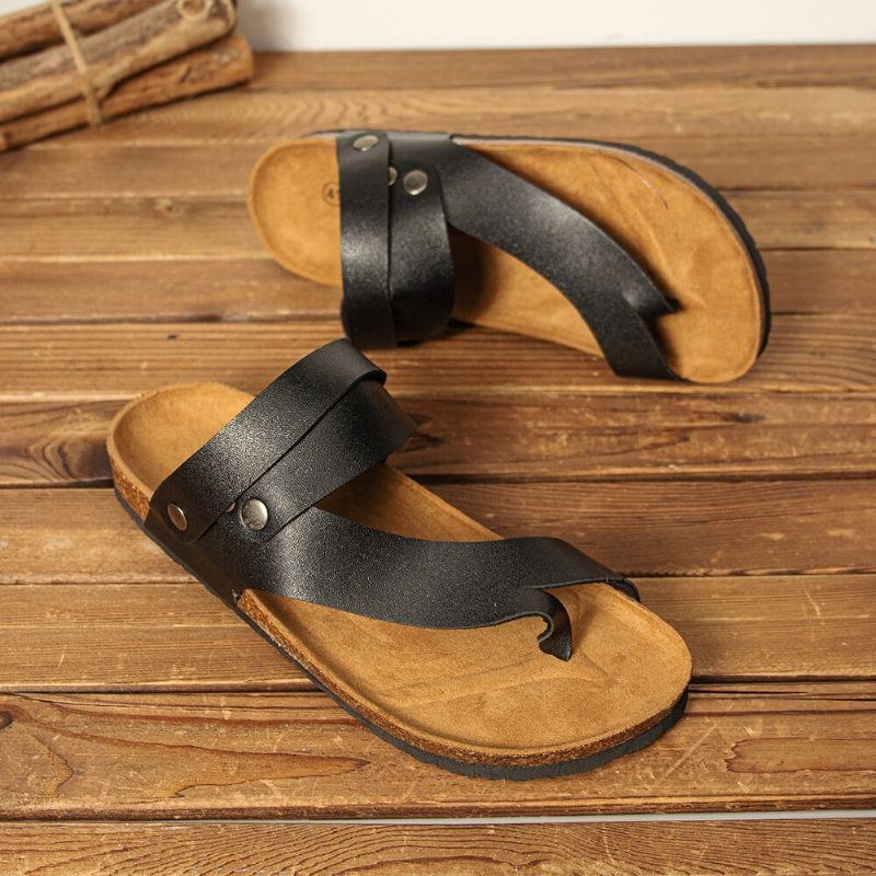 Herre Åndbar To-vejs Slip-on Skridsikker Kork Bund Casual Sandaler