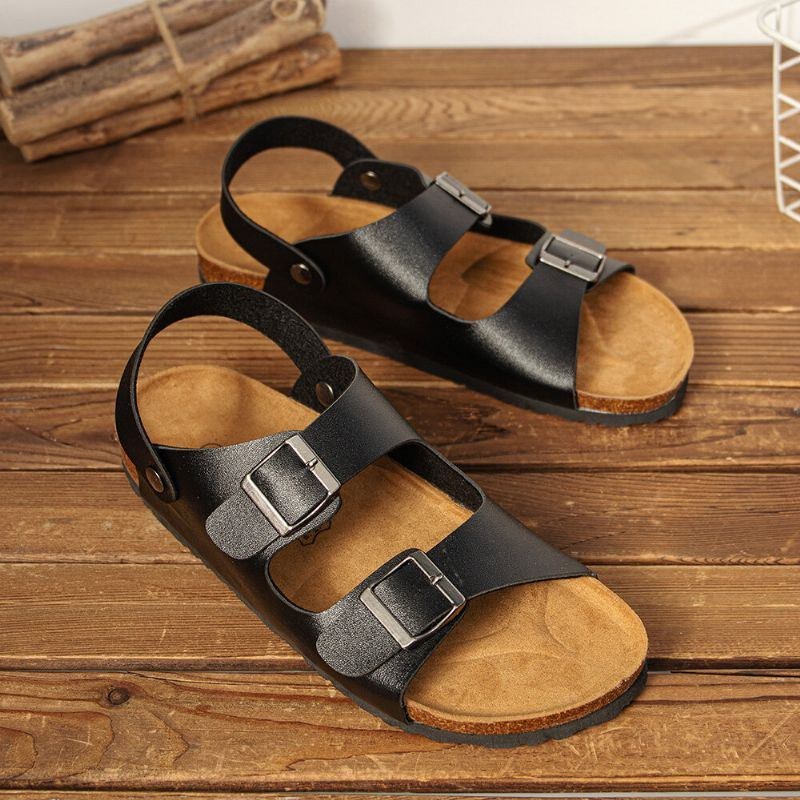 Herre Åndbar To-vejs Slip-on Skridsikker Kork Bund Casual Sandaler