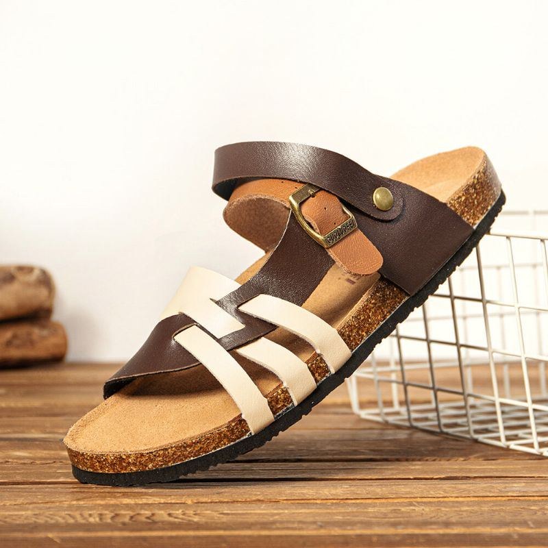 Herre Åndbar To-vejs Slip-on Skridsikker Korkbund Casual Sandaler