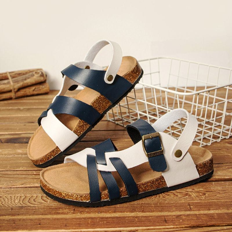 Herre Åndbar To-vejs Slip-on Skridsikker Korkbund Casual Sandaler