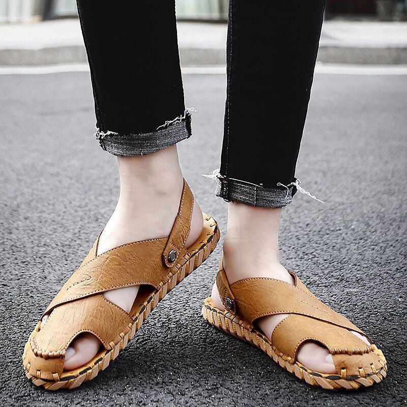Herre Microfiber To-vejs Letvægts Bløde Casual Sandaler