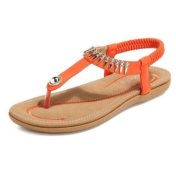 Stor Størrelse Kvinder Sommer Blød Sål Slip On Outdoor Beach Sandaler