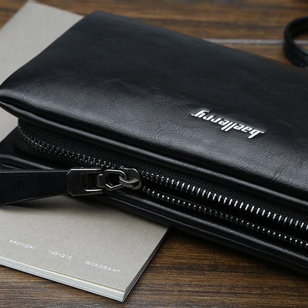 Baellerry Men Multifunktionel Lang Business Wallet Telefontaske