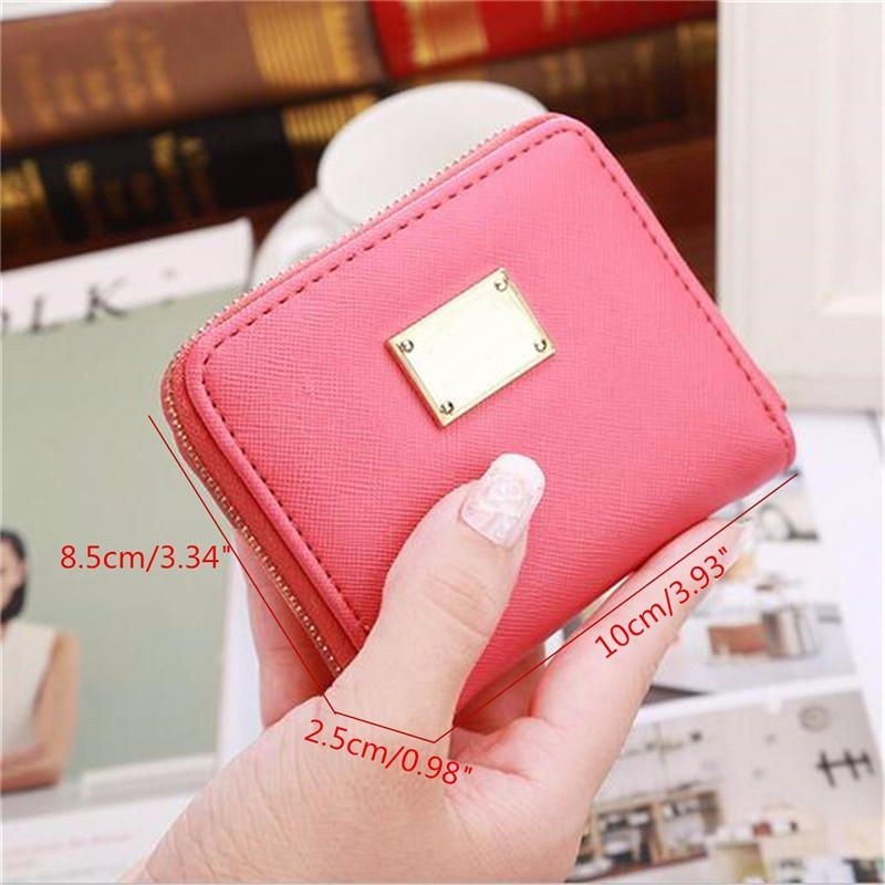 Dame Mini Kort Pung Kortholder Læder Mønttaske Pengepung Håndtaske Clutch