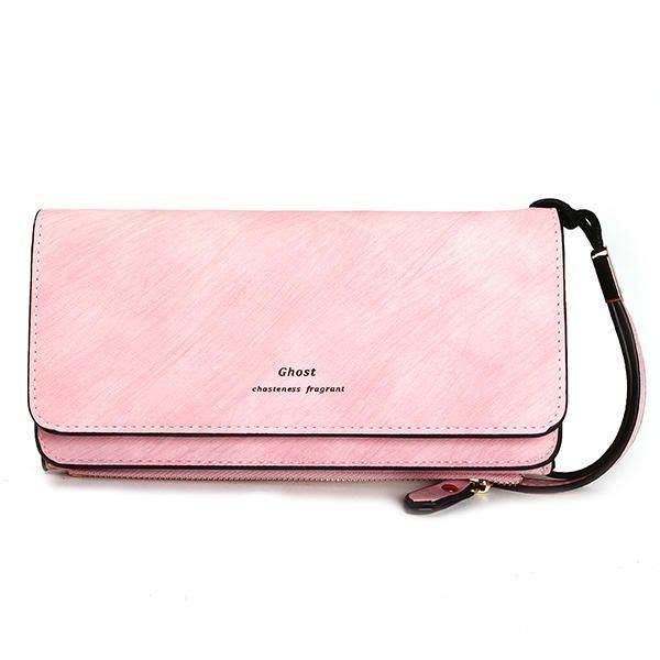 Dame Pu Læder Vintage Retro Funktionel Casual Clutch Kortholder Pung