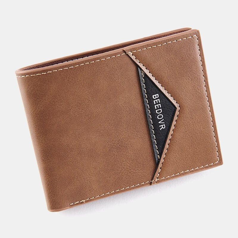 Herre Bifold Kort Antimagnetisk Pung Vintage Multi-card Slots Kortholder Pengeclips