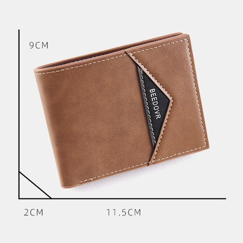 Herre Bifold Kort Antimagnetisk Pung Vintage Multi-card Slots Kortholder Pengeclips