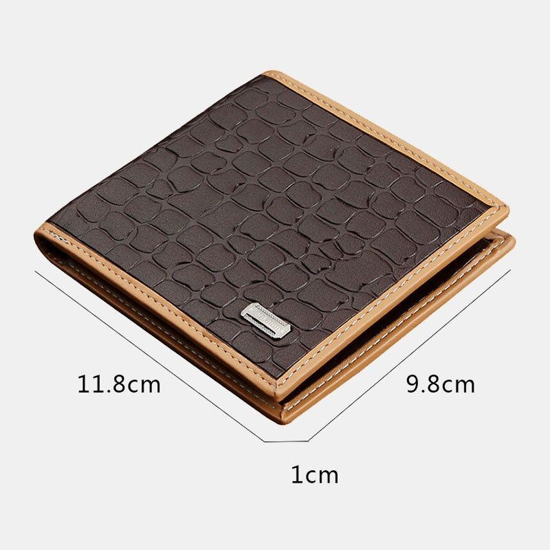 Herre Imiteret Læder Business Casual Bifold Multi-slot Kortholder Pung