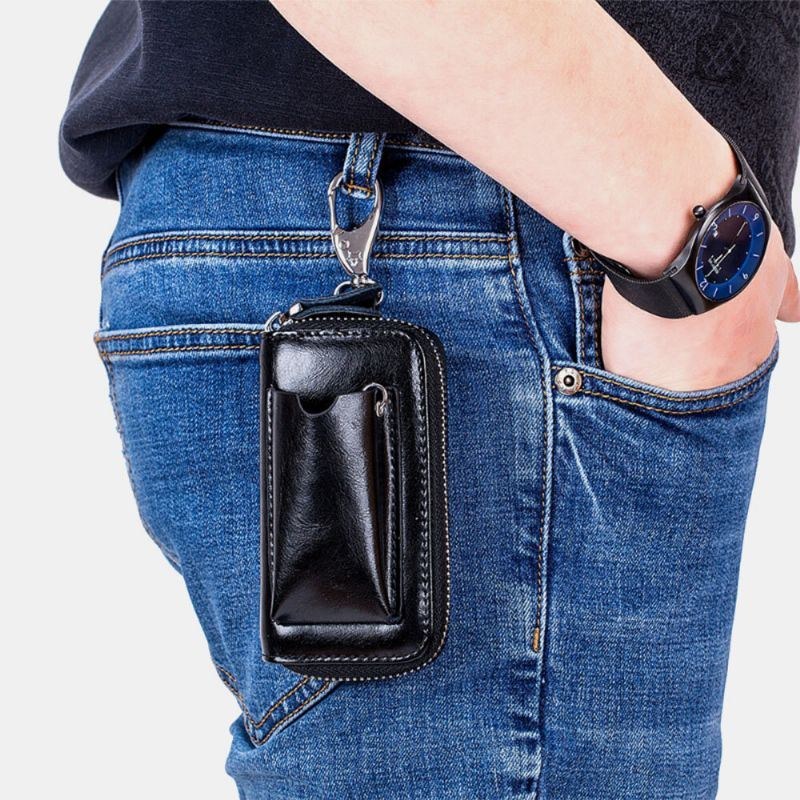 Herre Koskind Bil Nøglering Pung Multifunktion Penge Clip Card Case Med Krog