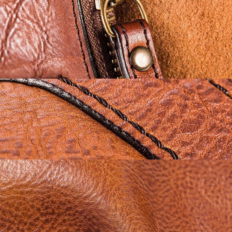 Herre Lang Bifold Multi-card Slot Kortholder Vintage Pu Læder 6.5 Tommer Telefontaske Pengeclips Tegnebog