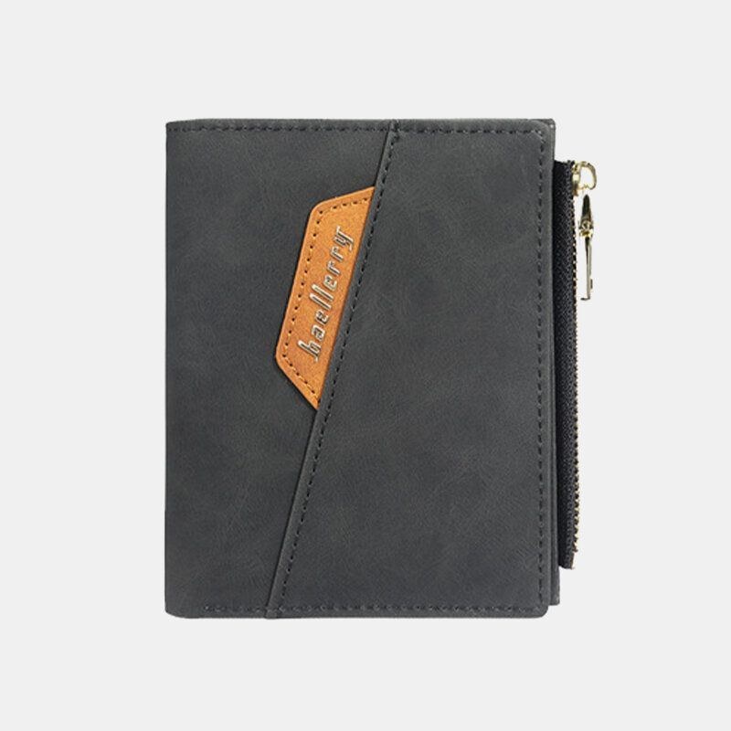 Herre Pu Læder Multi-card Slot Casual Tynd Penge Clip Card Holder Tegnebog