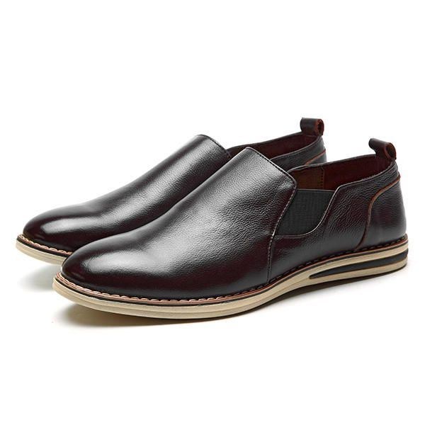 Herre Ægte Læder Casual Slip On Business Oxfords Sko