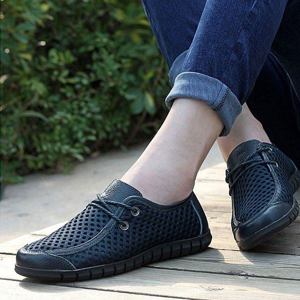 Herre Åndbar Mesh Casual Lace Up Oxford