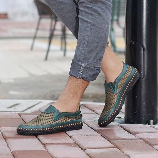 Herre Åndbart Mesh Svedabsorptionsslip On Oxfords Flats