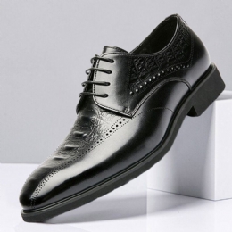 Herre Brogue Prægede Oxfords Kohud Læder Dress Sko