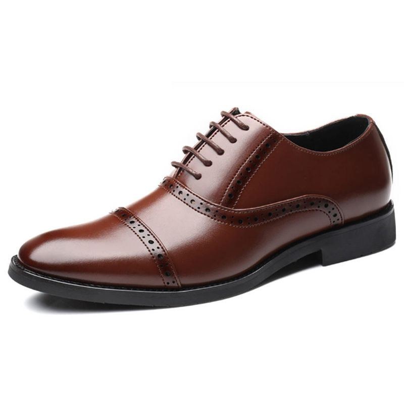 Herre Brogue Udskåret Casual Business Oxfords Dress Sko
