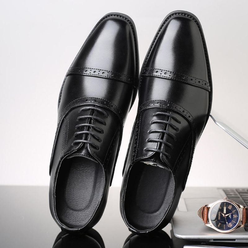 Herre Brogue Udskåret Casual Business Oxfords Dress Sko