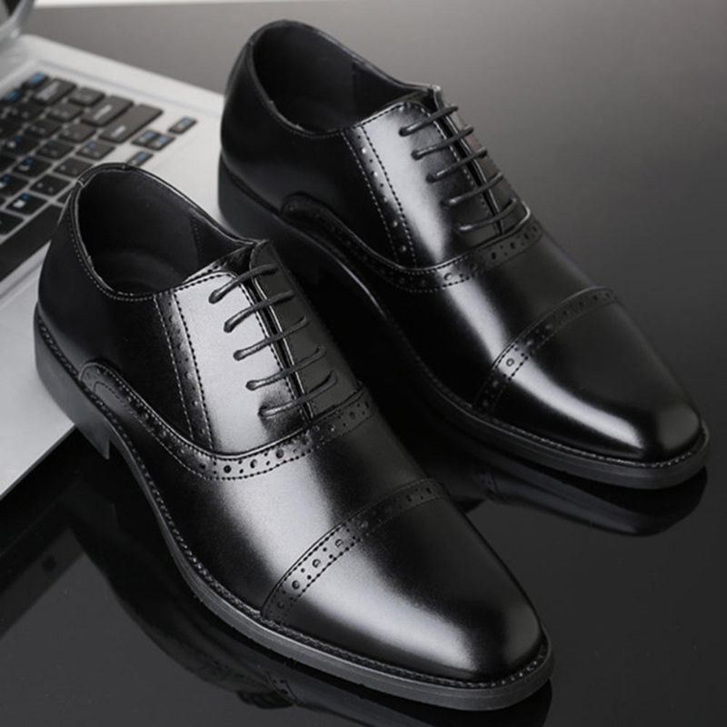 Herre Brogue Udskåret Casual Business Oxfords Dress Sko