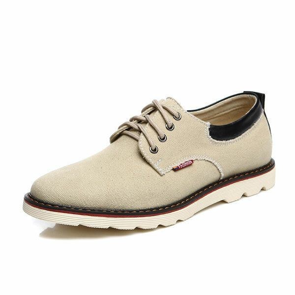 Herre Casual Åndbar Komfortabel Fashion Flat Lace Up Oxfords Sko