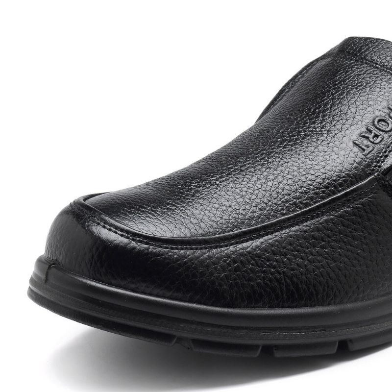 Herre Casual Business Comfy Ægte Læder Slip On Oxfords