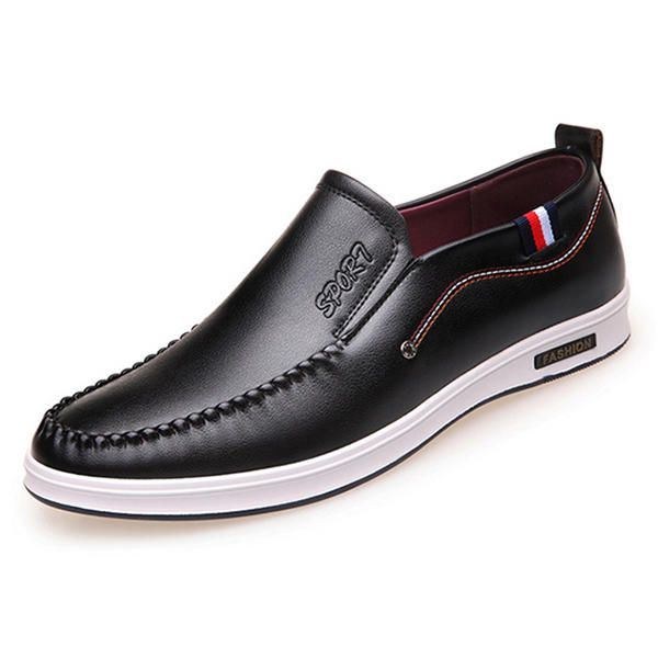 Herre Casual Comfy Ægte Læder Flats Oxfords
