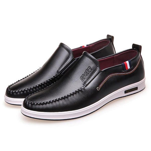 Herre Casual Comfy Ægte Læder Flats Oxfords