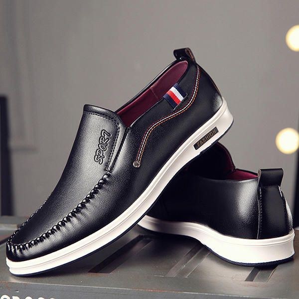 Herre Casual Comfy Ægte Læder Flats Oxfords