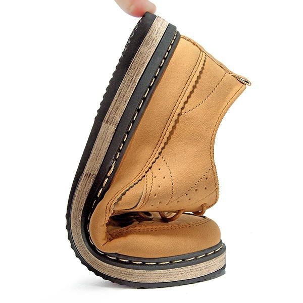 Herre Casual Retro Britisk Stil Læder Brogue Oxfords Sko