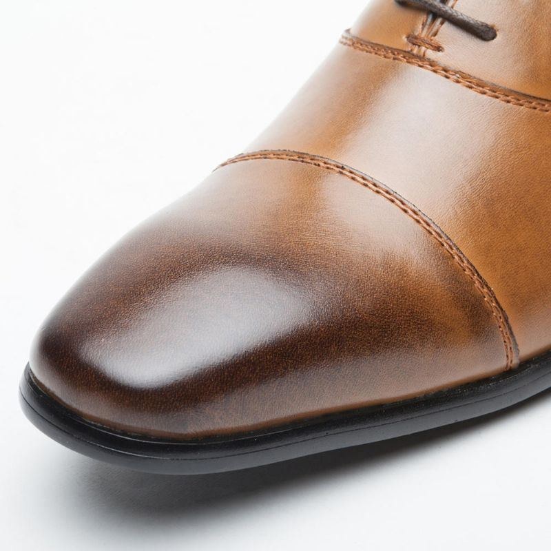 Herre Formel Kjole Sko Casual Business Ægte Læder Oxfords