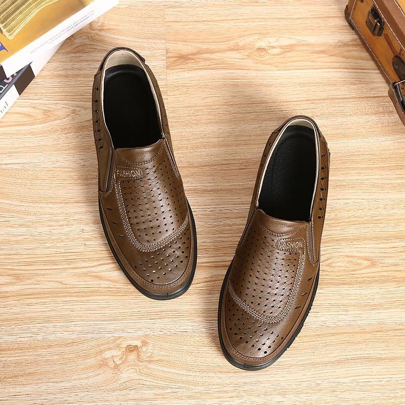 Herre Hollow Out Soft Sole Læder Oxfords