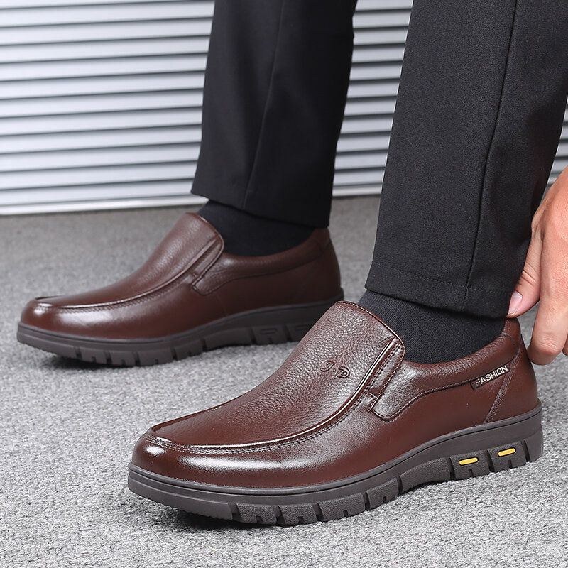 Herre Ko-læder Skridsikker Blød Sål Business Oxfords