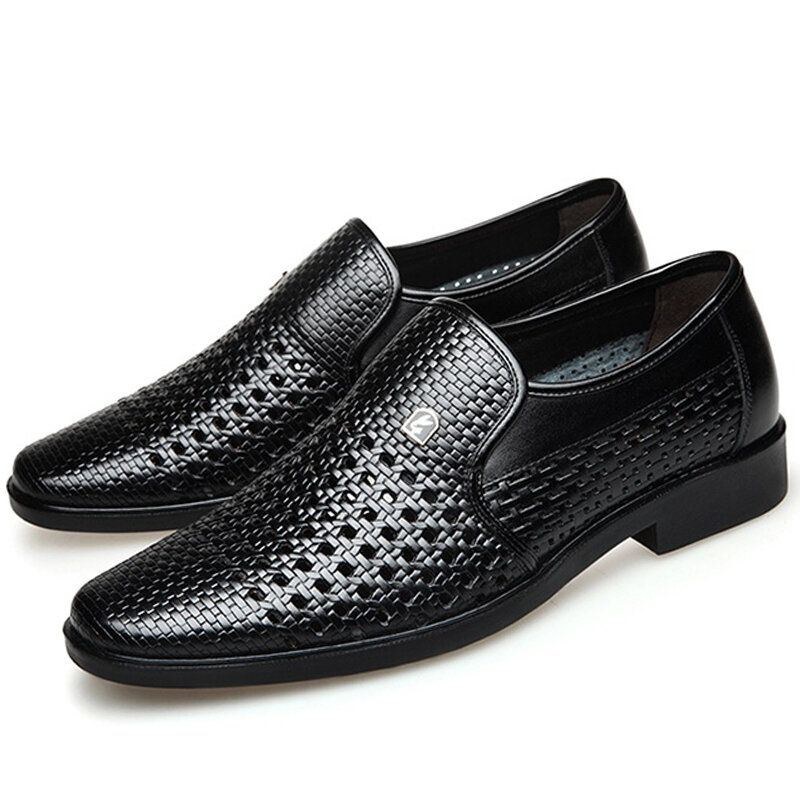 Herre Microfiber Læder Hul Skridsikker Åndbar Business Casual Formelle Sko