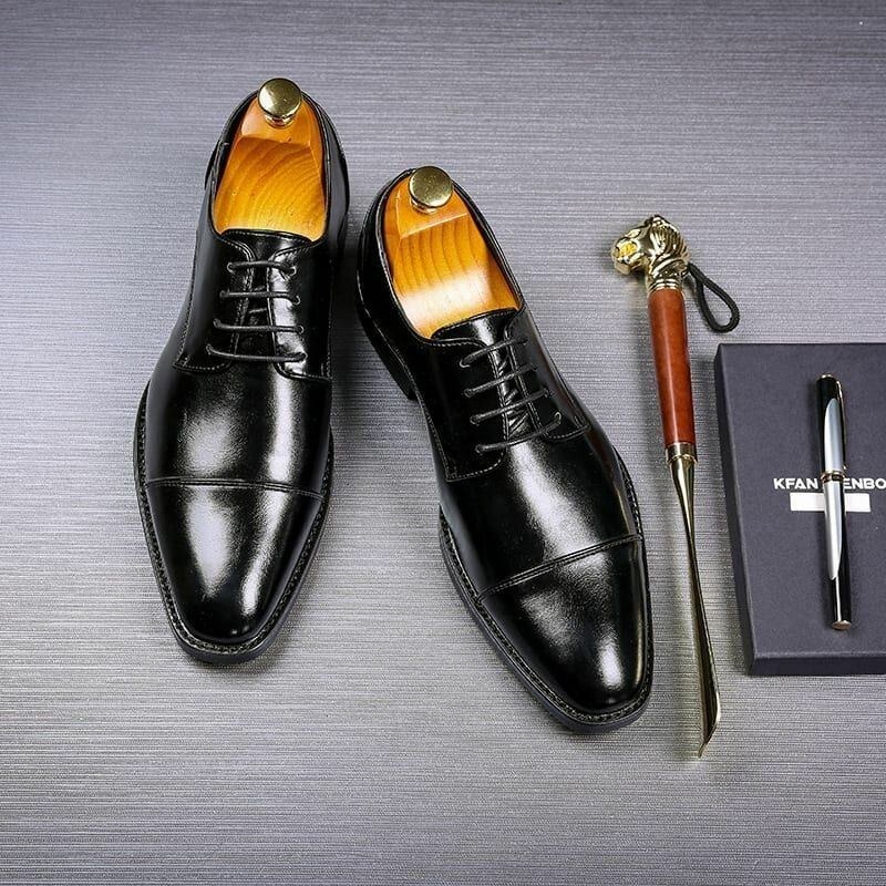 Herre Microfiber Læder Kjole Sko Casual Business Oxfords
